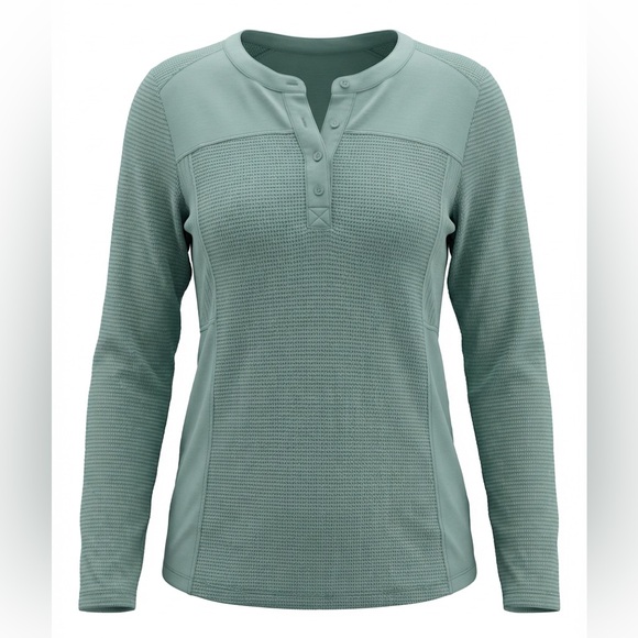 Soft Surroundings Tops - SOFT SURROUNDINGS WOMENS HENLY STYLE BLOUSE TURQUOISE SIZE XS